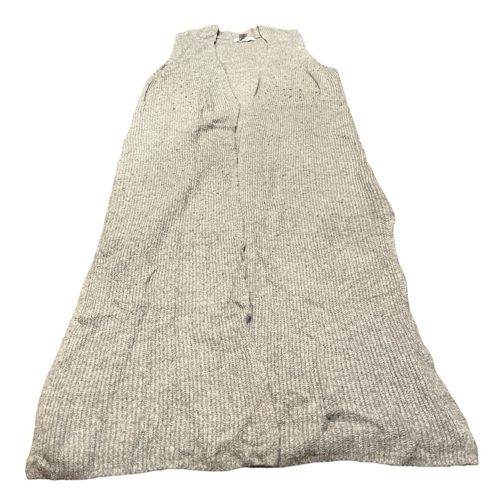 Gray London Kaye Tank Top Cardigan With Slits On The Sides